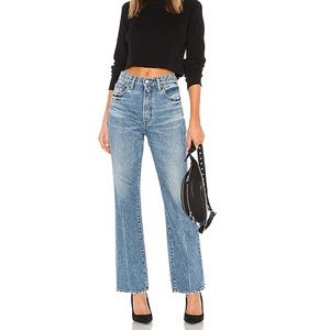 Mousy Vintage Jeans Luna Straight Flare in Blue